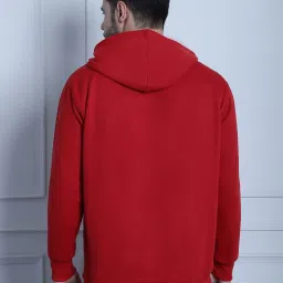 Vimal Jonney Red Regular Fit Printed Hooded Sweatshirt image 2