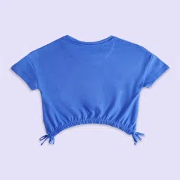 Pantaloons Junior Kids Blue Cotton Printed T-Shirt image 2