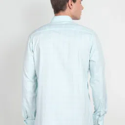 Arrow Blue Cotton Regular Fit Checks Shirt image 2