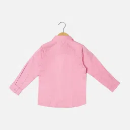 Allen Solly Junior Pink Cotton Logo Full Sleeves Shirt image 2