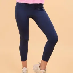 Enamor Navy Mid Rise Sports Tights-image-81
