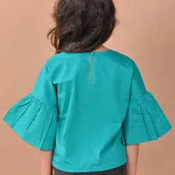 LilPicks Kids Teal Solid Top image 2