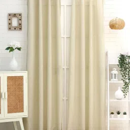 Ariana Olive Green Polyester 9 ft Long Door Curtain image 2