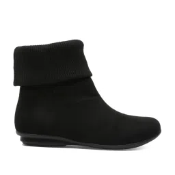 Flat N Heels Women's Black Casual Boots image 2