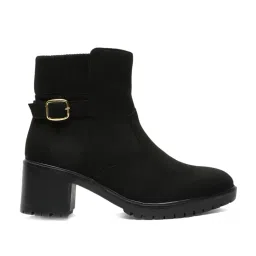 Flat N Heels Women's Black Casual Boots image 2