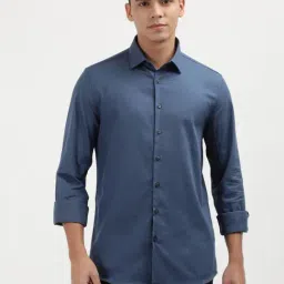 Calvin Klein Blue Cotton Slim Fit Shirt-picture-36