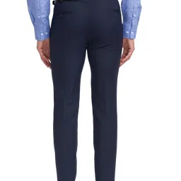 Park Avenue Dark Grey Super Slim Fit Self Pattern Trousers image 2