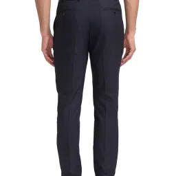 Park Avenue Dark Grey Super Slim Fit Checks Trousers image 2