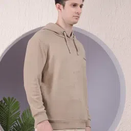 Crimsoune Club Beige Polyester Regular Fit Graphic Hooded Sweatshirt image 3