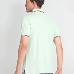 Arrow Sport Green Cotton Regular Fit Polo T-Shirt image 2