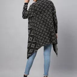 Club York Black Self Pattern Shrug image 2