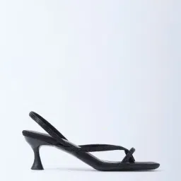 LUNA BLU by Westside Black Embellished Kitten-Heel Sandals-picture-25