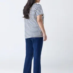 Gia by Westside Dark Blue Straight-Fit High-Rise Jeans image 2