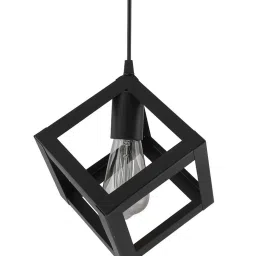 Homesake Black Metallic Cube 6" Hanging Lamp - Set of 1 (Bulb not included) image 3