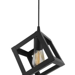 Homesake Black Metallic Cube 6" Hanging Lamp - Set of 1 (Bulb not included) image 4