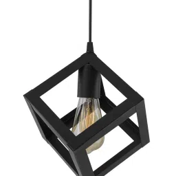 Homesake Black Metallic Cube 6" Hanging Lamp - Set of 1 (Bulb not included) image 2