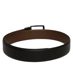 Cantabil Black & Brown Textured Formal Leather Belt for Men image 2