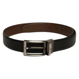 Cantabil Black & Brown Textured Formal Leather Belt for Men image 1