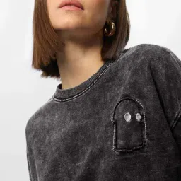 The Souled Store Black Plain Sweatshirts image 5