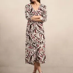 Vero Moda Beige Regular Fit Printed Dress-picture-41