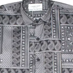 CHARCHIT Kids Grey Cotton Printed Shirt image 4