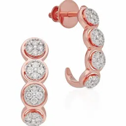 Malabar Gold and Diamonds 18k IGI Certified Diamond Rose Gold Hoop Earrings for Women-picture-40