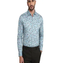 Raymond Violet Cotton Slim Fit Casual Shirt-image-9