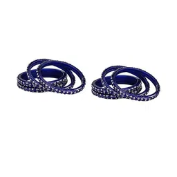 Somil Set Of 20 Glass Artificial Stones and Beads Bangles image 2
