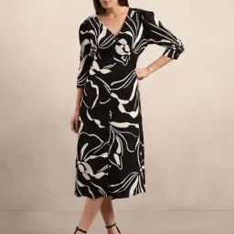 Vero Moda Black Regular Fit Printed Dress-image-77