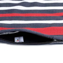 Swayam Red & White Cotton 30 cm x 30 cm Cushion Covers - Set of 5 image 4