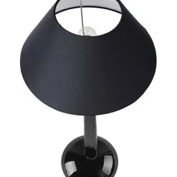 Homesake Black Cubist Aluminium Table Lamp With Black Cone Shade (Bulb Included) - Set of 1 image 3