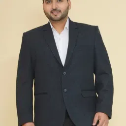 John Pride Navy Regular Fit Texture Blazer-picture-28