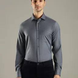 Tommy Hilfiger Blue Regular Fit Self Pattern Shirt-picture-15