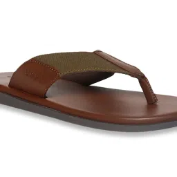 U.S. Polo Assn. Men's Barrio Khaki & Brown Flip Flops image 4