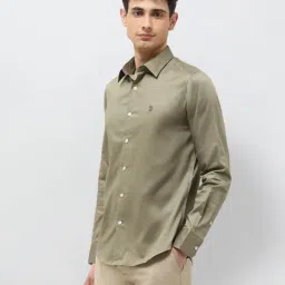 U.S. Polo Assn. Green Cotton Regular Fit Shirt image 3