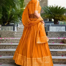 LOOKNBOOK ART Women Semi-Stitched Lehenga & Blouse With Dupatta image 5