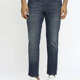 Basics Blue Slim Fit Distressed Distressed Jeans-picture-1