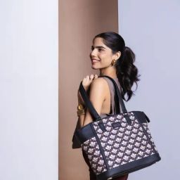 ZOUK Bidri Kaiser Printed Tote Handbag-picture-4