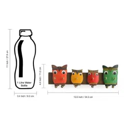 ExclusiveLane 'Owl Family' Decorative Key Holder In Mango Wood (6 Hooks) image 5