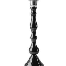 Homesake Black Teardrop Aluminium Table Lamp With Khadi Drum Shade (Bulb Included) - Set of 1 image 4