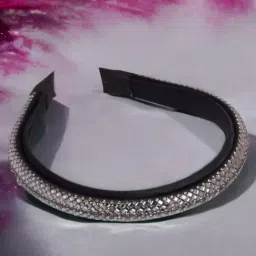 OOMPH Black Crytsal Thick Hair Band-image-64