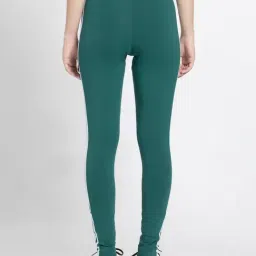 adidas Green Cotton Stripes Leggings image 2