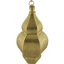 Homesake Golden Moroccan Hanging Lamp - Set of 1 image 3