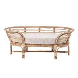 HM Services Bamboo Cane Pet Bed For Dogs And Cats With 76.2 mm (3 Inch)es Comfortable Foam Mattress-image-79