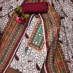 HERE&NOW Embellished Unstitched Dress Material-picture-27