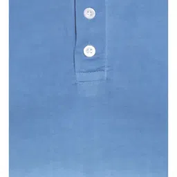 Campus Sutra Royal Blue & White Regular Fit Henley T-Shirt image 4