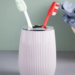 VONCASA Toothbrush Holder With Striped Cylindrical Toothbrush Holder Tumbler Online Multicolor-image-57