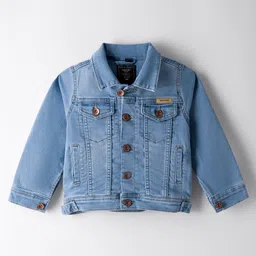 Ruff Woven Full Sleeves Solid Color Denim Jacket - Blue-picture-14