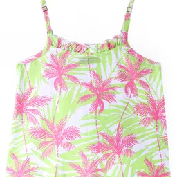 pine kids Pine KidsCotton Knit Sleeveless Top with Tree Print - White image 2