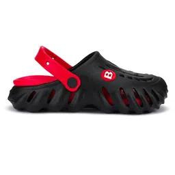 BERSACHE Solid Perforated Slingback Clogs - Red image 3